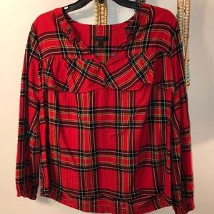 J. Crew Plaid woman’s top - EUC Sz M